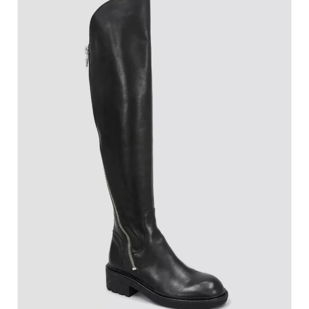 ASH Seven Leather Over The knee Zippered Boots-size 6